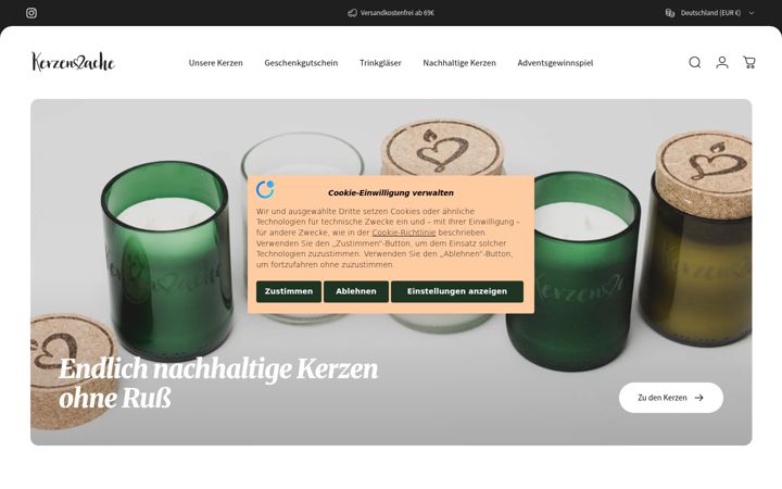 Screenshot of kerzenssache.de