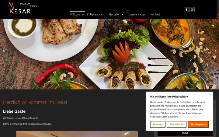 Screenshot of kesar.ch