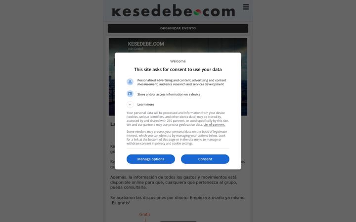 Screenshot of kesedebe.com
