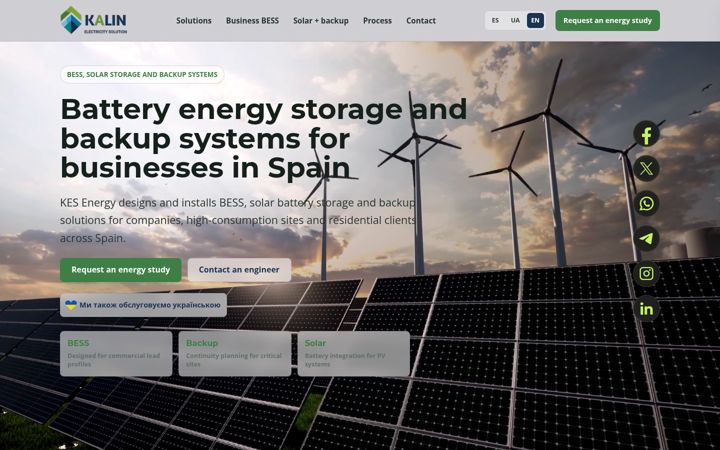 Screenshot of kesenergy.com