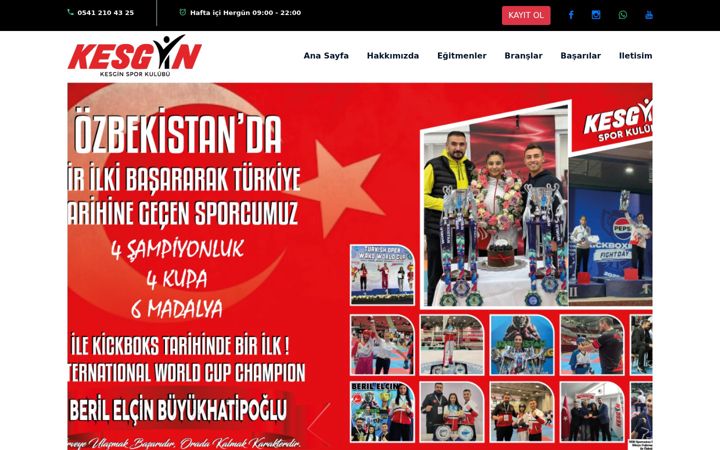 Screenshot of kesginsporsalonu.com
