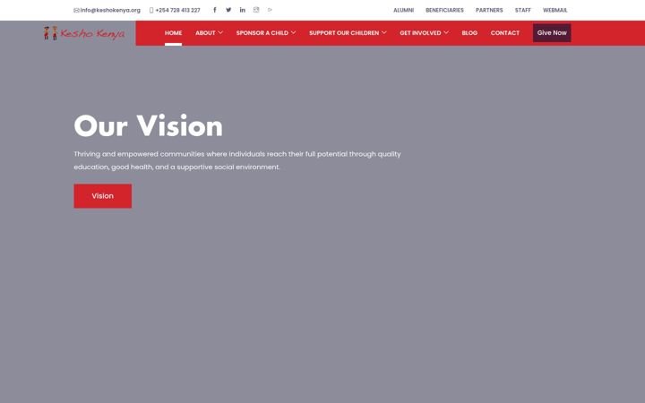 Screenshot of keshokenya.org