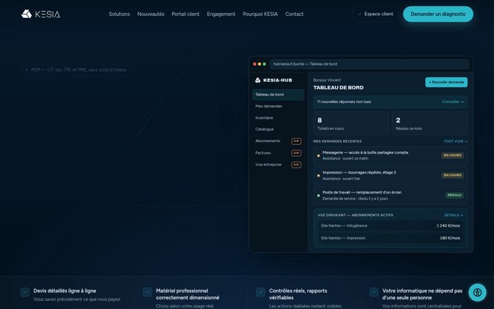 Screenshot of kesia.fr