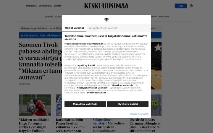 Screenshot of keski-uusimaa.fi