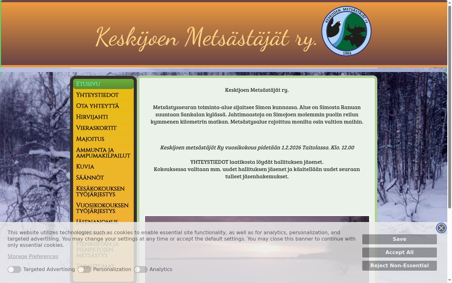 Ekraanipilt nõusolekubännerist, mida näidati enne mis tahes suhtlust