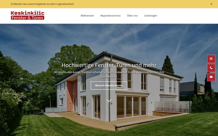 Screenshot of keskinkilic-fenster.de