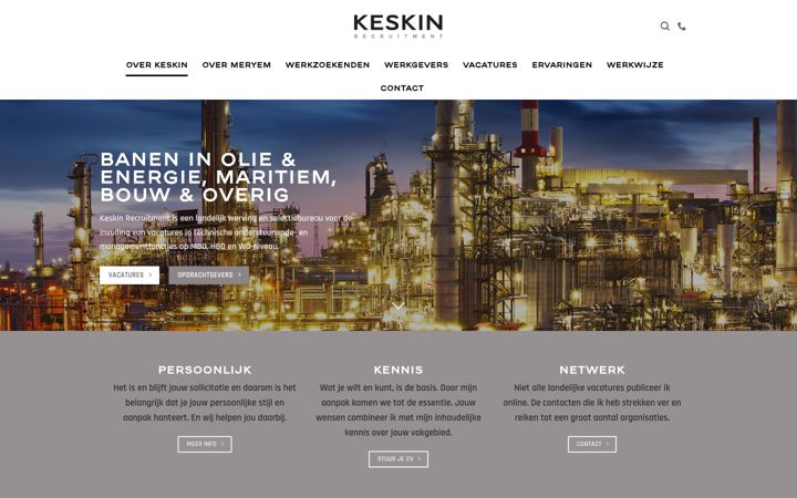 Screenshot of keskinrecruitment.nl