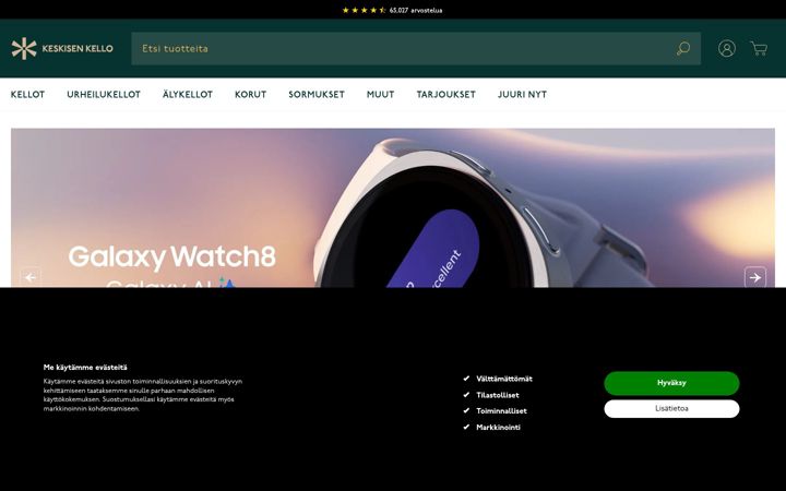 Screenshot of keskisenkello.fi