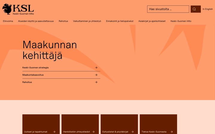 Screenshot of keskisuomenliitto.fi