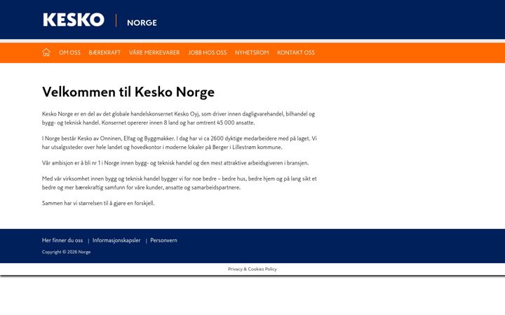 Screenshot of kesko.no