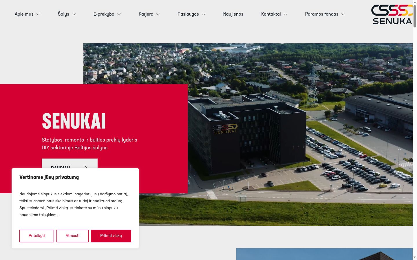 Snímka obrazovky banera súhlasu zobrazeného pred akoukoľvek interakciou