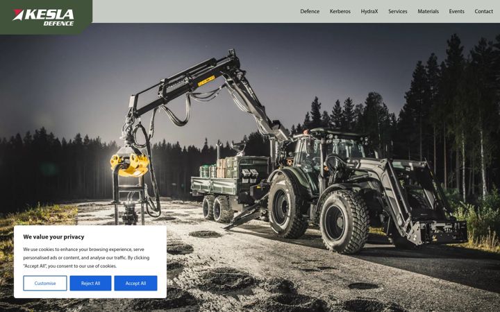 Screenshot of kesladefence.com