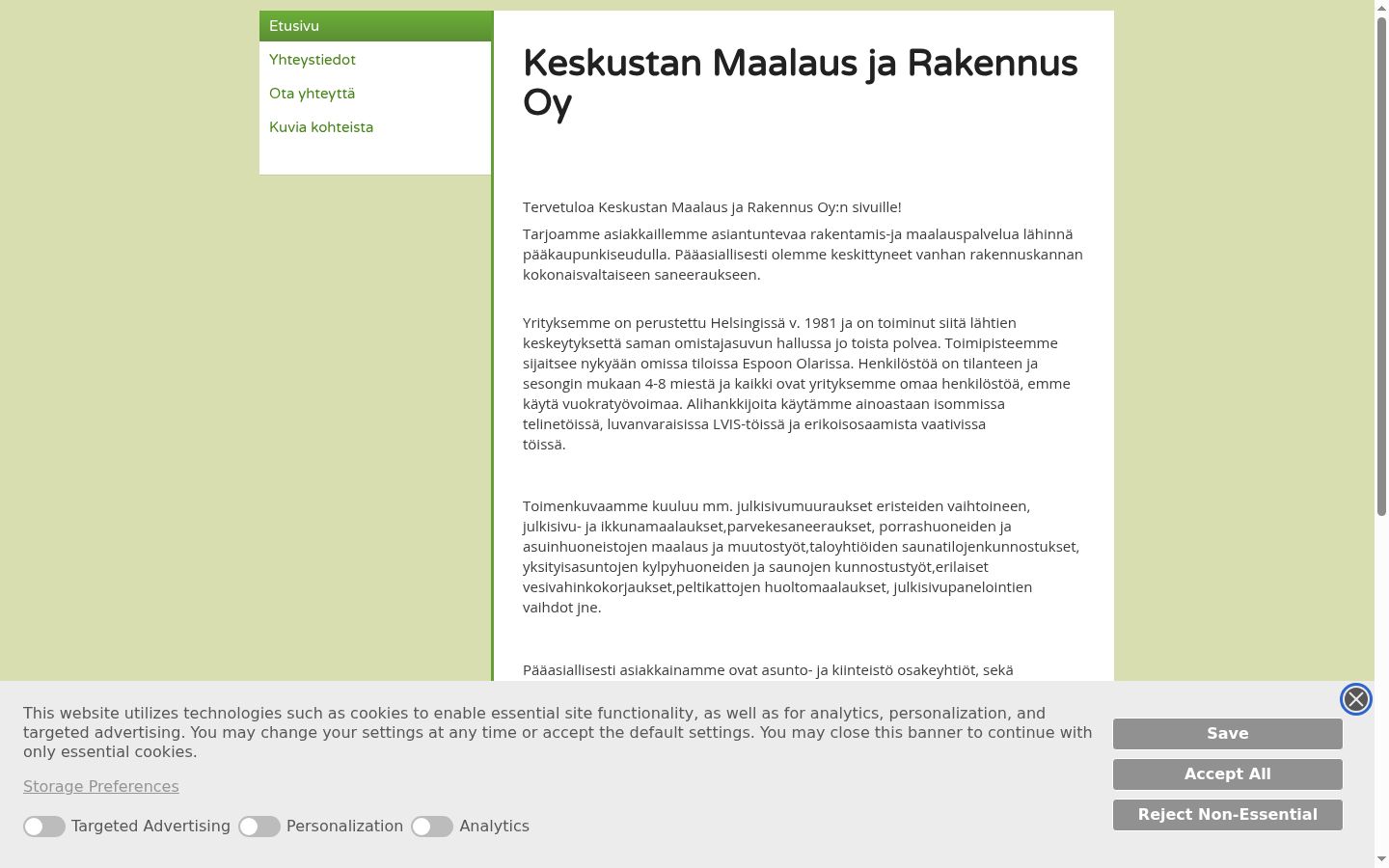 Screenshot tal-banner tal-kunsens muri qabel kwalunkwe interazzjoni