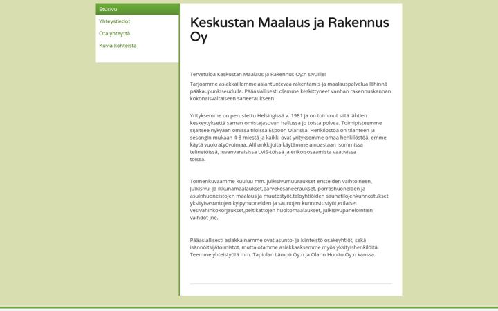 Screenshot of kesmaalrak.fi