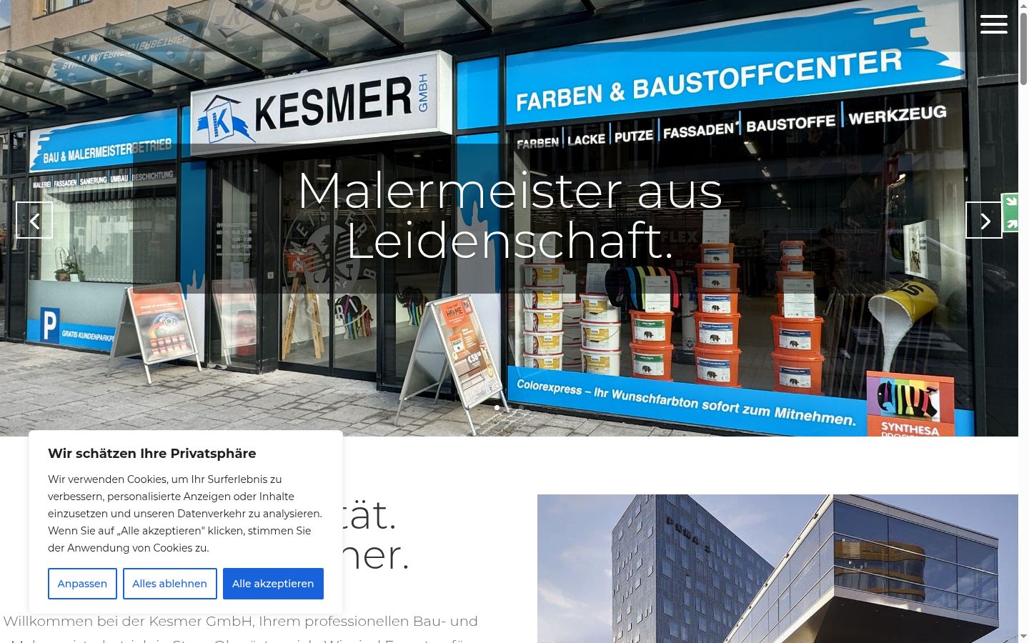 Screenshot van de toestemmingsbanner zoals getoond vóór enige interactie