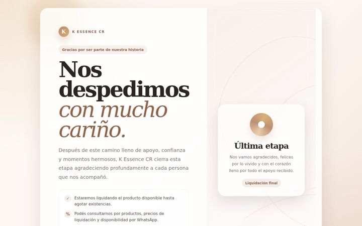 Screenshot of kessencecr.com