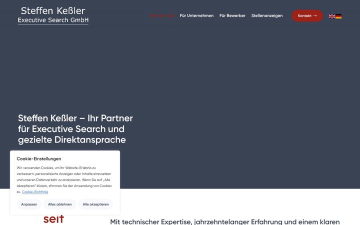 Screenshot of kessler-executive-search.de