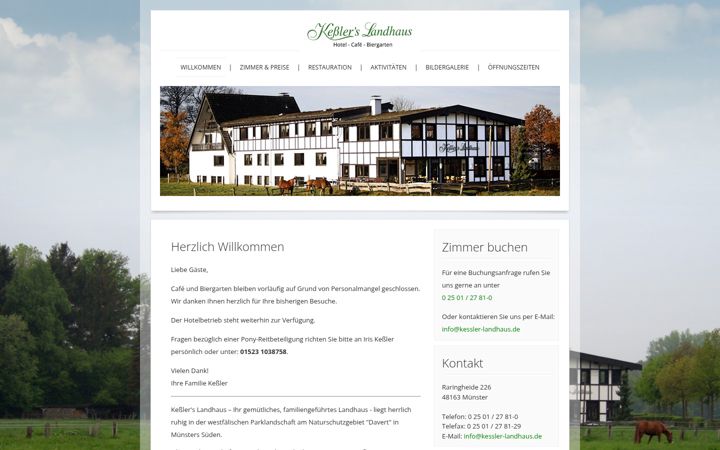 Screenshot of kessler-landhaus.de