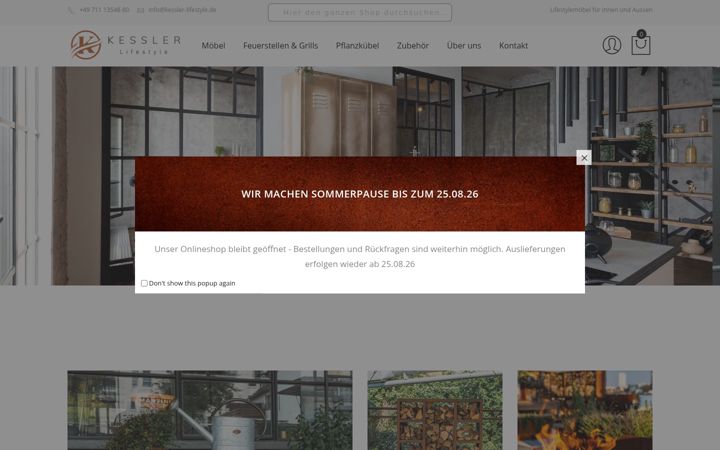 Screenshot of kessler-lifestyle.de