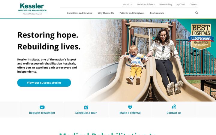 Screenshot of kessler-rehab.com