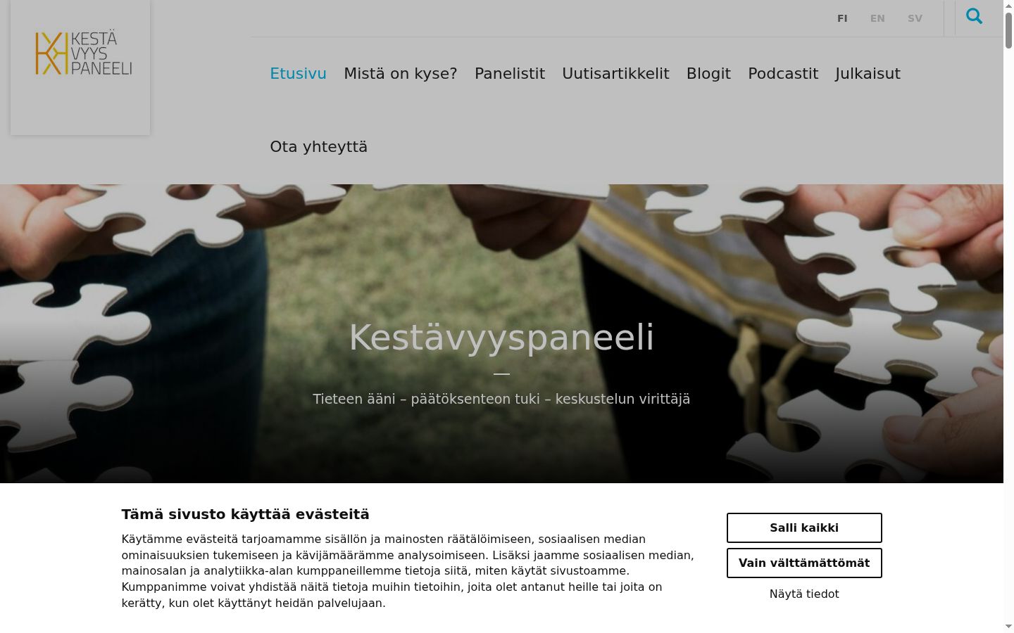 Képernyőkép a bármilyen interakció előtt megjelenő hozzájárulási bannerről