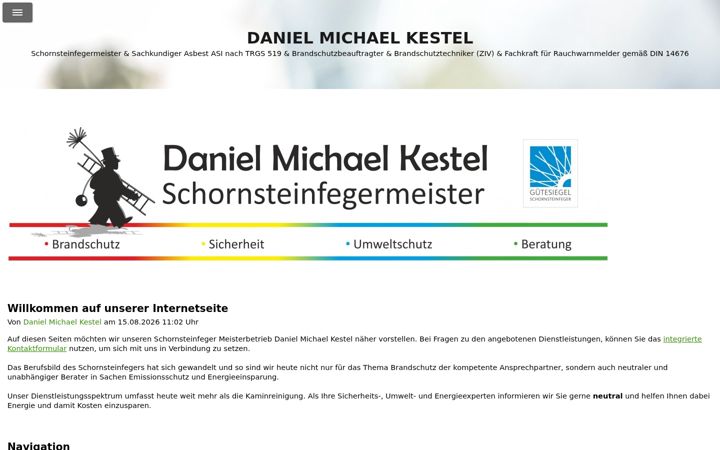 Screenshot of kestel-schornsteinfeger.de