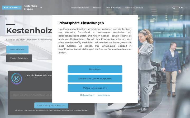 Screenshot of kestenholzgruppe.com