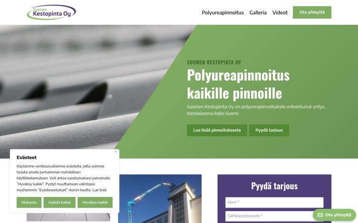 Screenshot of kestopinta.fi