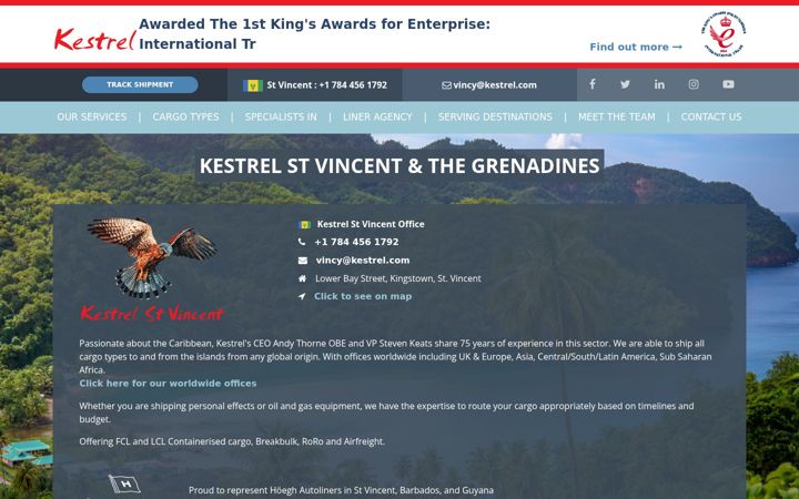 Screenshot of kestrelsvg.com