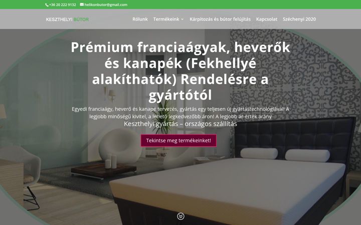 Kuvakaappaus sivustosta keszthelyibutor.hu