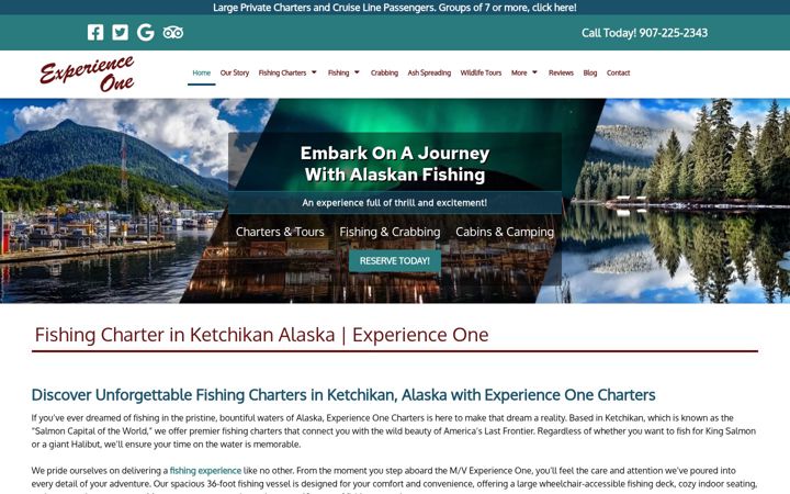 Screenshot of ketchikancharterfishing.com