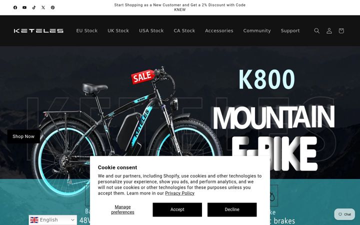 Screenshot of keteles.com