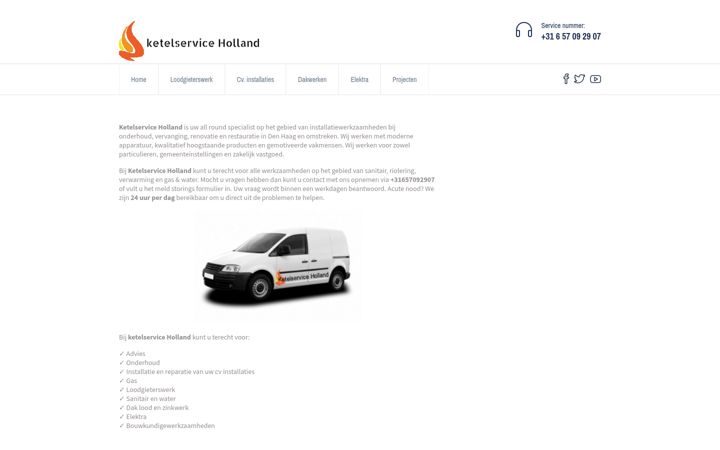 Screenshot of ketelserviceholland.nl