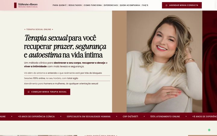 Screenshot of ketherinealencar.com.br