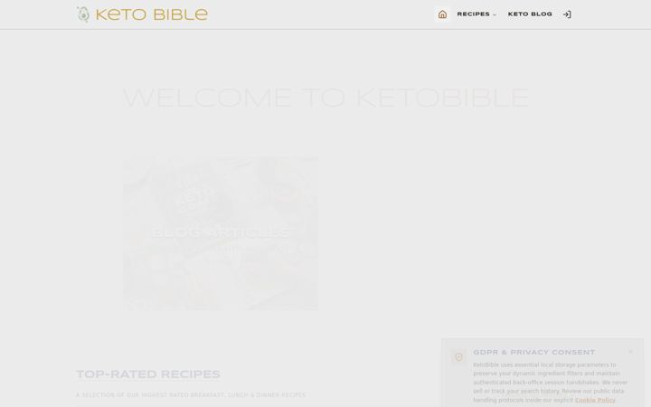 Screenshot of ketobible.net