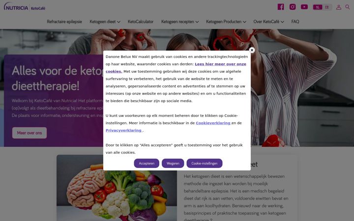 Screenshot of ketocafe.be