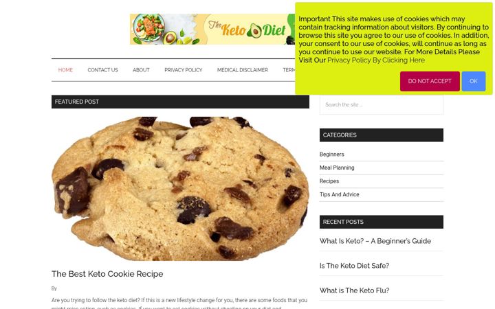 Screenshot of ketodietinginfo.com