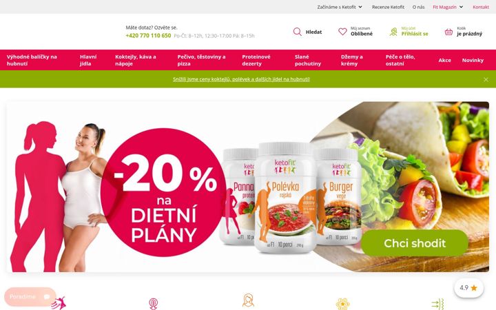 Screenshot of ketofit.cz