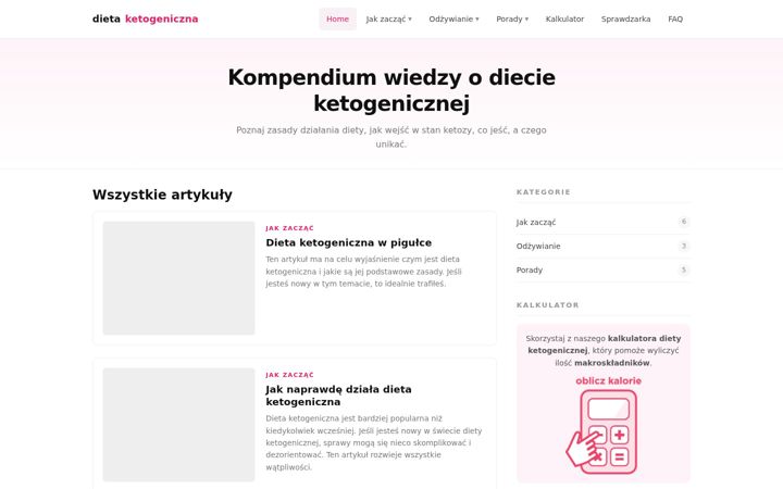 Screenshot of ketogeniczna.com