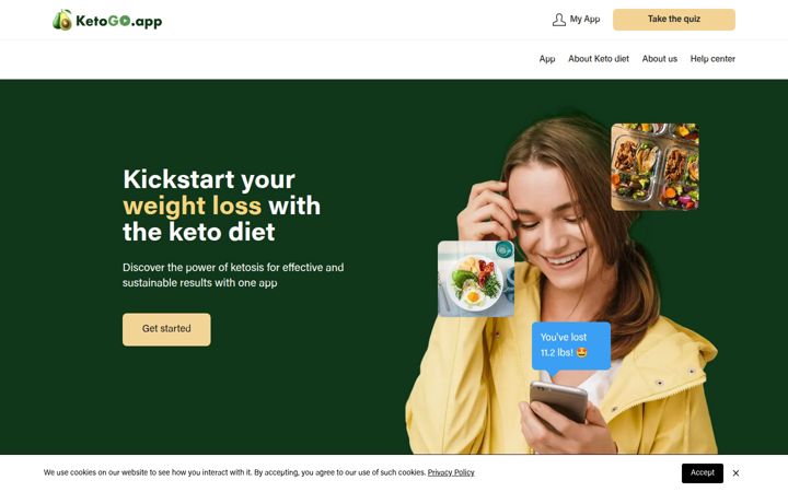 Snímek obrazovky ketogo.app