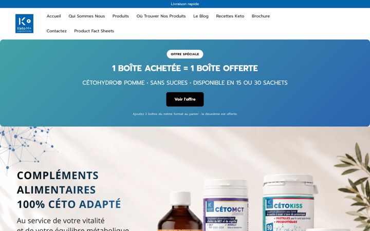 Screenshot of ketomplus.fr