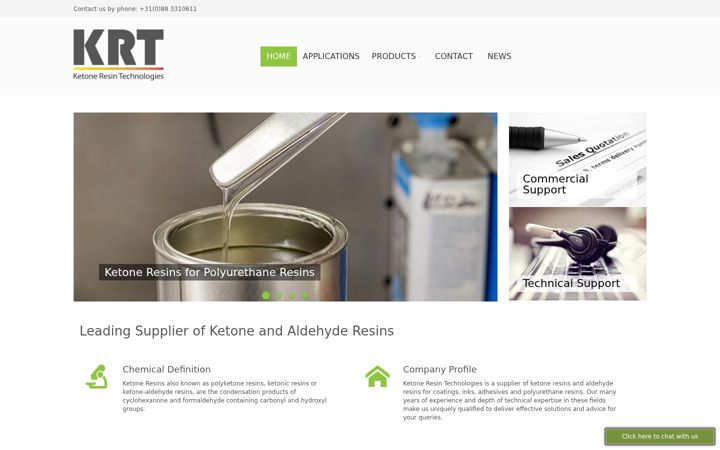 Snímek obrazovky ketoneresins.com