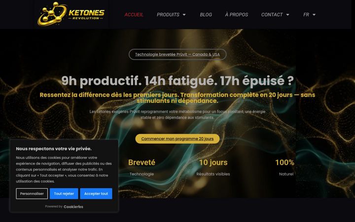 Screenshot of ketonesrevolution.com