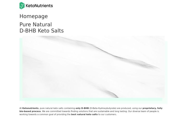 Screenshot of ketonutrients.com