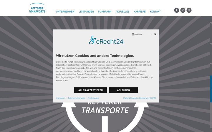 Screenshot of ketterer-transporte.de