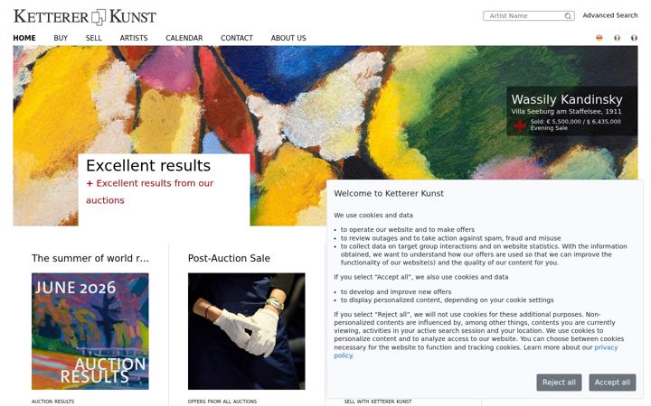 Snimka zaslona za kettererkunst.com