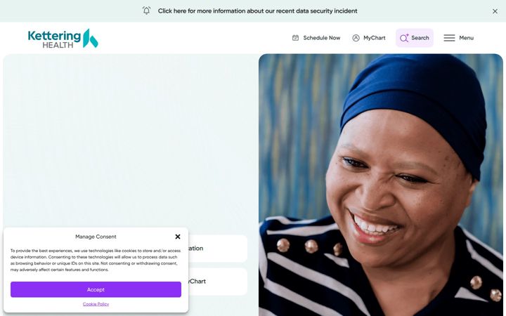 Screenshot of ketteringhealth.org