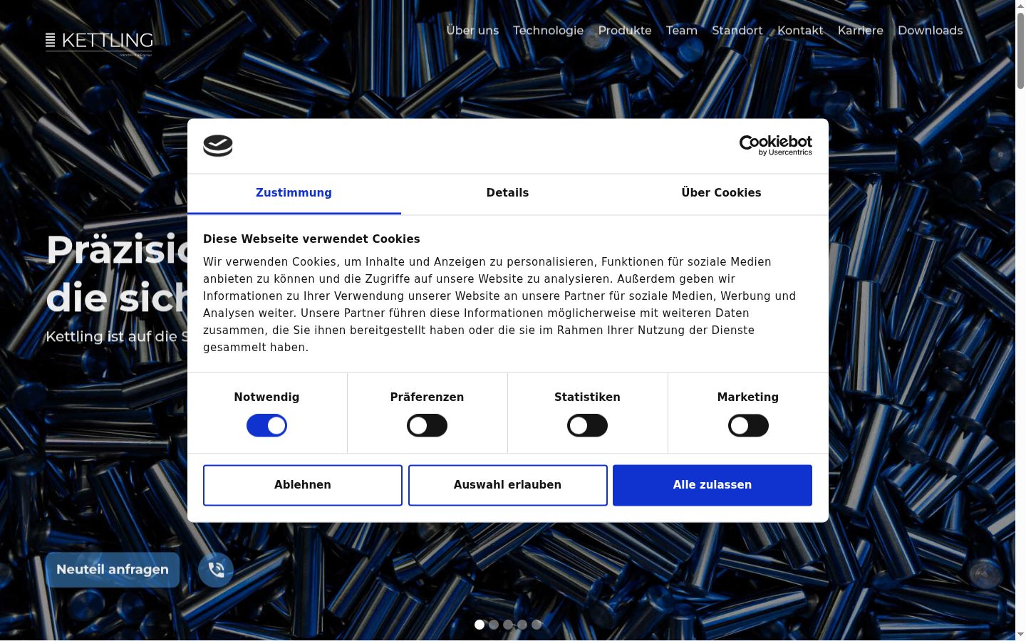 Zrzut ekranu banera zgody wyświetlanego przed jakąkolwiek interakcją
