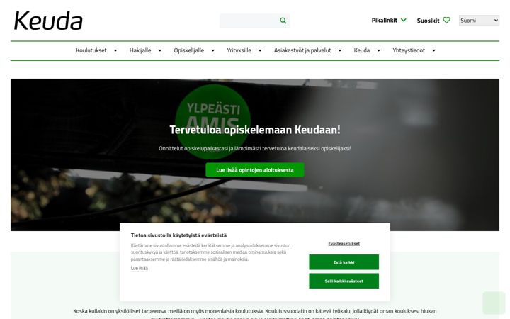 Screenshot of keuda.fi
