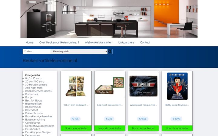 Screenshot of keuken-artikelen-online.nl